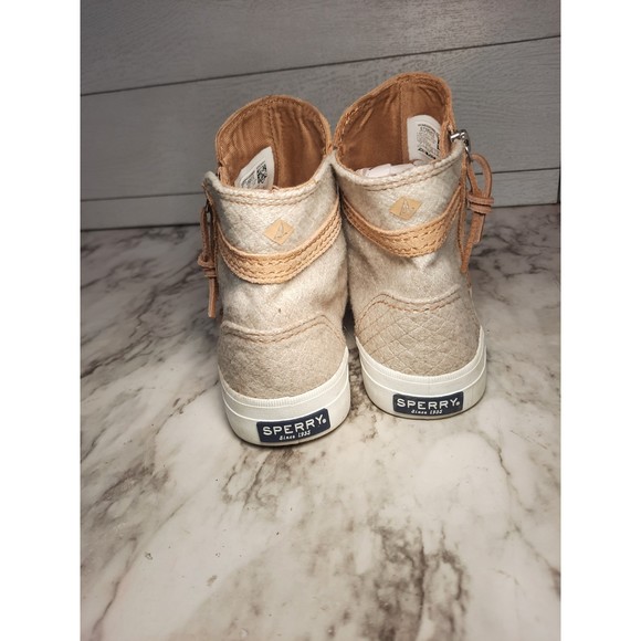 Sperry Shoes Slouchy Suede and Fabric Sneaker Boots Sze  7 - Picture 3 of 11